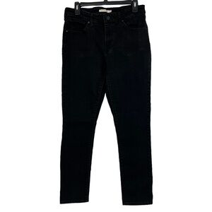 LEVI’S STRAUSS Women’s Black Jeans Sz 12M Classic Mid-Rise Skinny Stretch Pocket